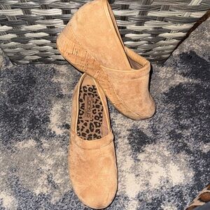 Comfortiva Brown Suede Wedges for Women